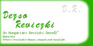 dezso reviczki business card